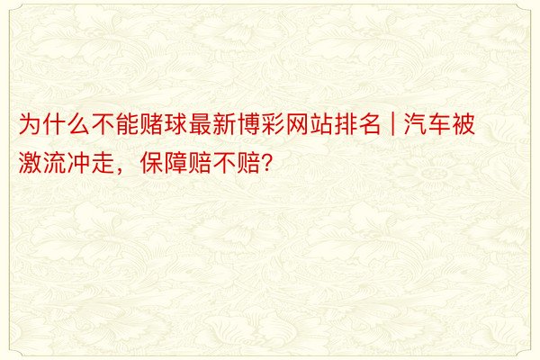 为什么不能赌球最新博彩网站排名 | 汽车被激流冲走，保障赔不赔？